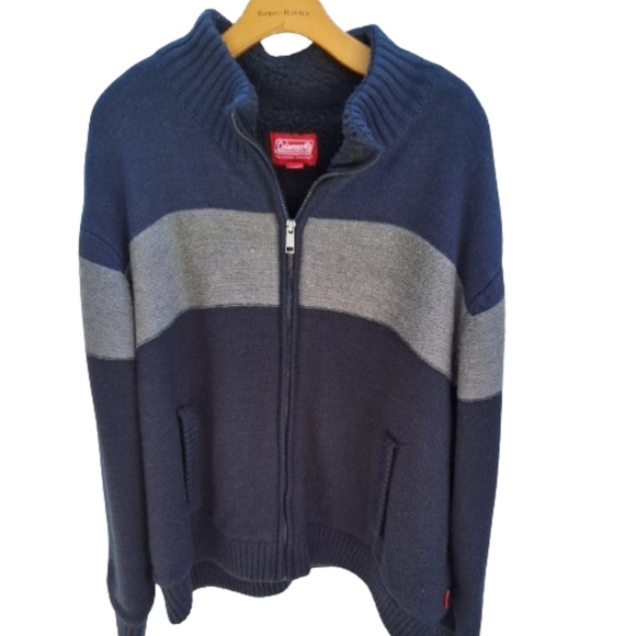 Coleman Fleece lined striped sweater XXL - Picture 1 of 11